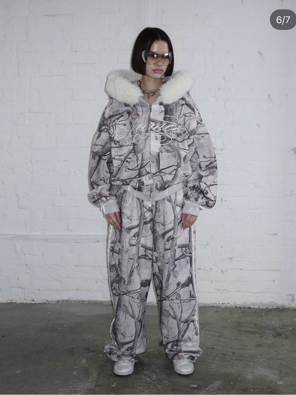 Named Collective camouflage hoodie in Snow White